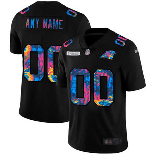 Men's Carolina Panthers Black ACTIVE PLAYER 2020 Customize Crucial Catch Limited Stitched Jersey